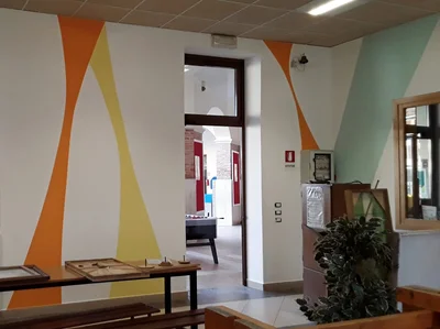 Oratorio Don Bosco a San Donà di Piave, portico e interni colorati, foto 3 di 9