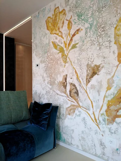 Parete decorata con CalceCruda di Novacolor, foto 5 di 7