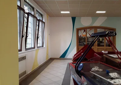 Oratorio Don Bosco a San Donà di Piave, portico e interni colorati, foto 6 di 9